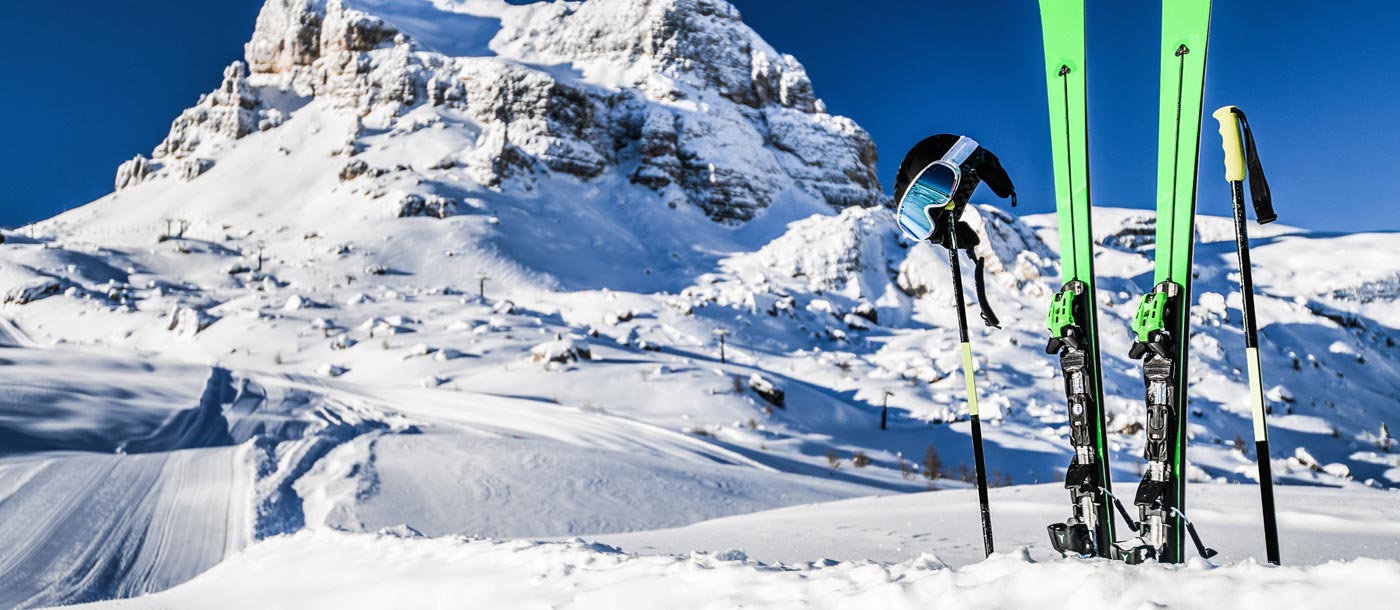 Ski Rocky Mountains im Winter