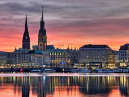 Alster Hamburg abends