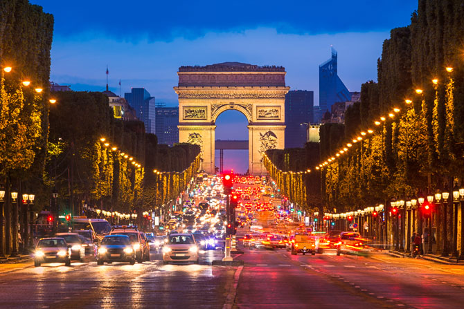 Champs Elysees & Arc de Triomphe