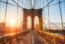 Brooklyn Bridge Sonnenuntergang