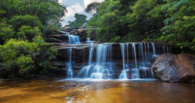 Wasserfälle im Blue Mountains Nationalpark in Sydney