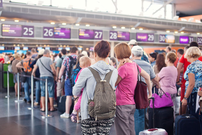 Wartezeiten am Flughafen