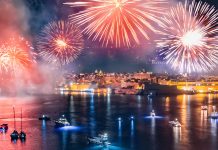 Malta Valetta Feuerwerk