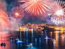 Malta Valetta Feuerwerk