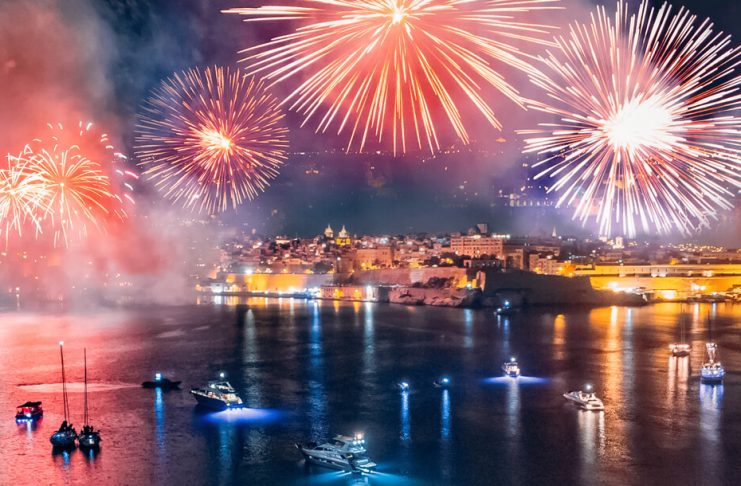 Malta Valetta Feuerwerk