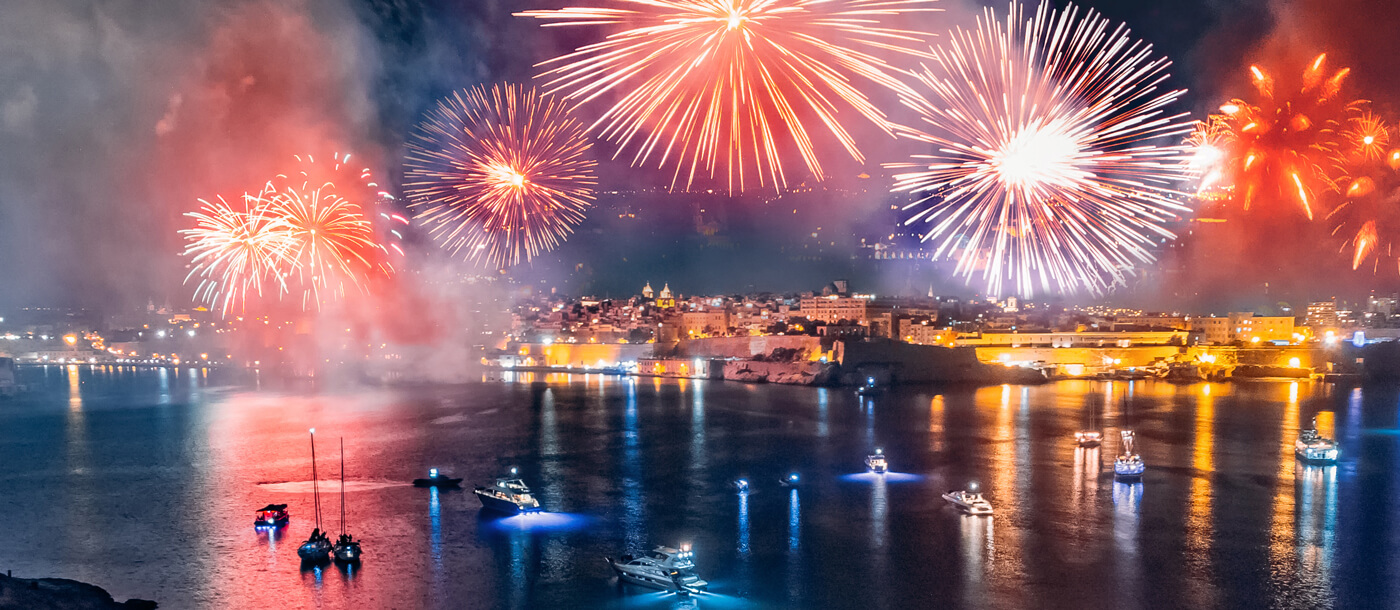 Malta Valetta Feuerwerk