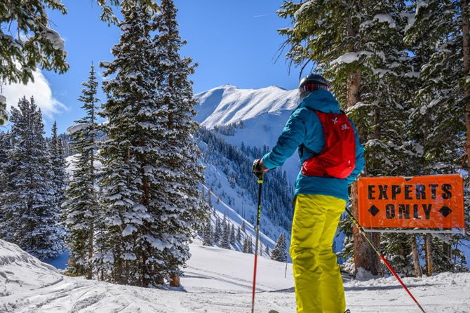 Expert Only Abfahrt Aspen Snowmass