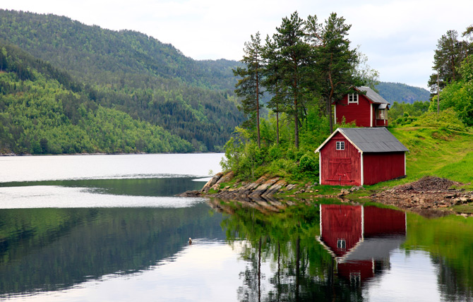 Schweden Haus am See