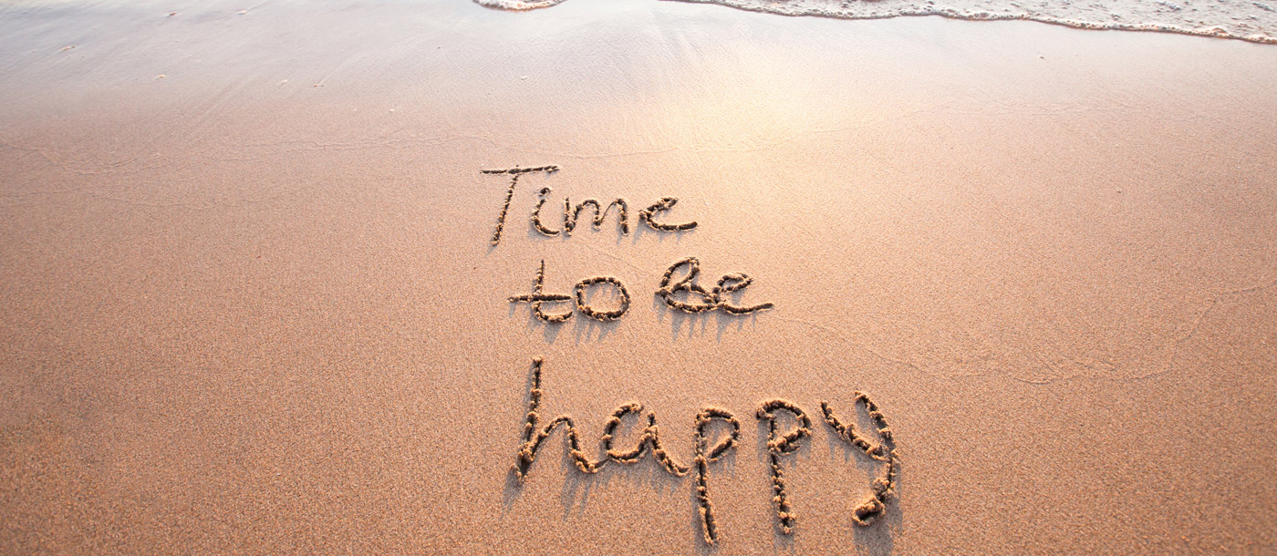 Time to be happy am Strand