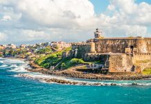 San Juan El Morro Burg mit Küstenlinie