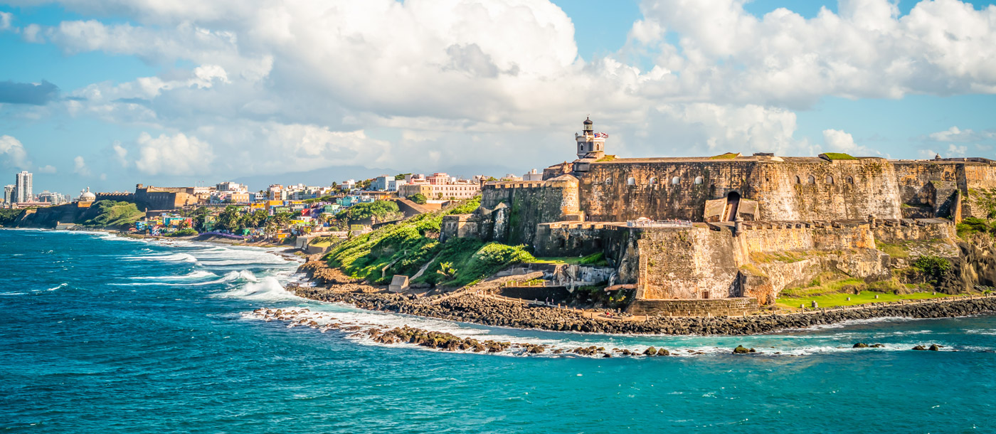 San Juan El Morro Burg mit Küstenlinie