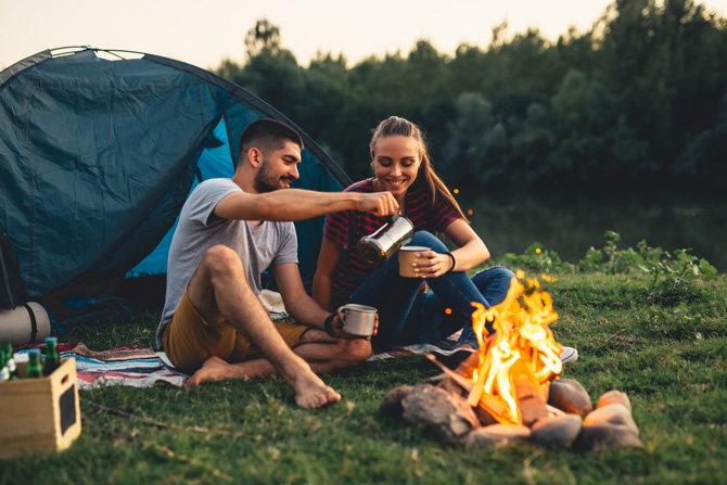 Frühstück am Lagerfeuer