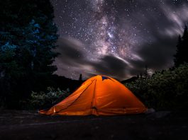 Zelten unter freiem Himmel