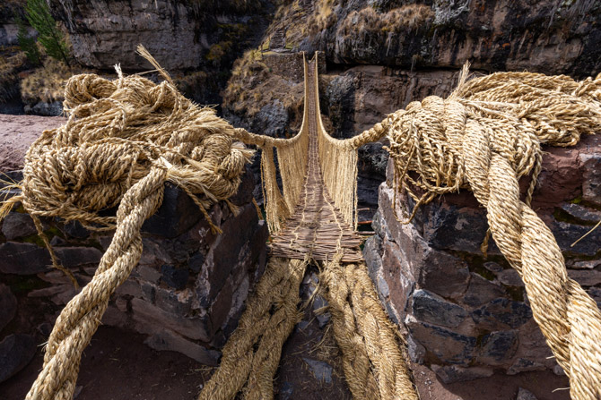 Q'eswachaka Brücke in Peru