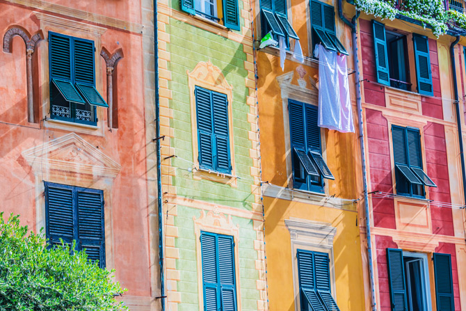 Bunte Häuserwände in Portofino