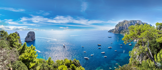 Capri mit dem Horizont