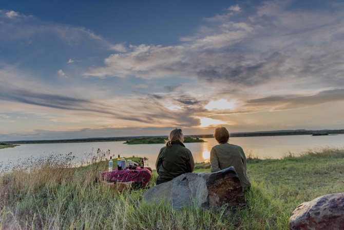 Picknick am Wasserloch des Mugie House