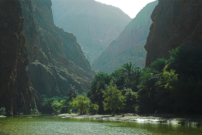 Oman; Wadi Tiwi Canyon