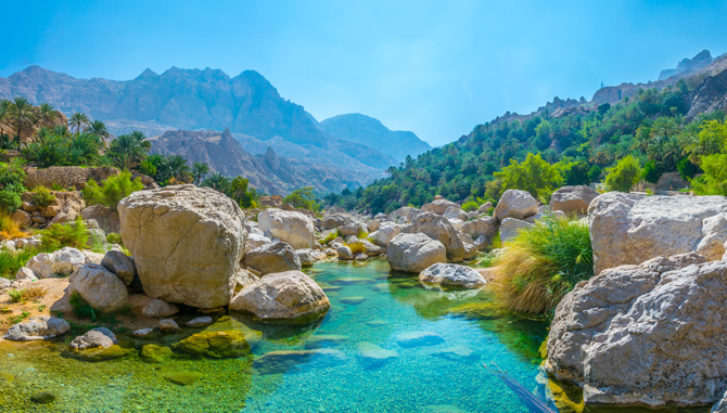 Oman; Wadi Tiwi Lagune