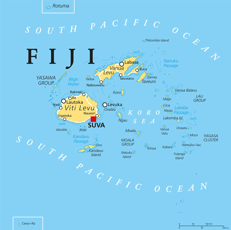 Fidschi-Inseln Karte